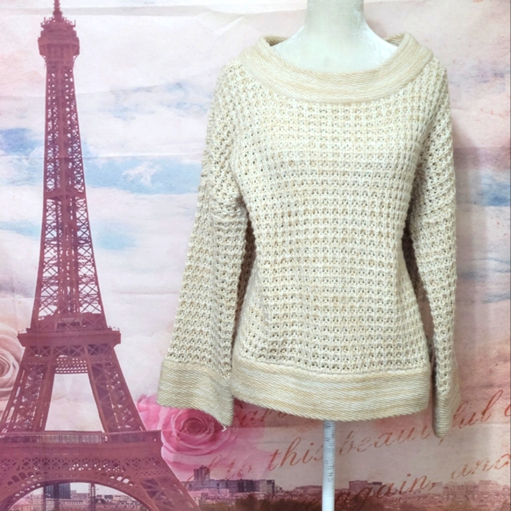 Mystree laced back oversized knitted sweater